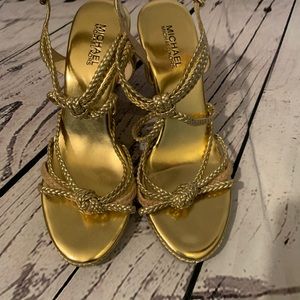 Micheal Kors - Palm Beach - Gold Wedge Sandal